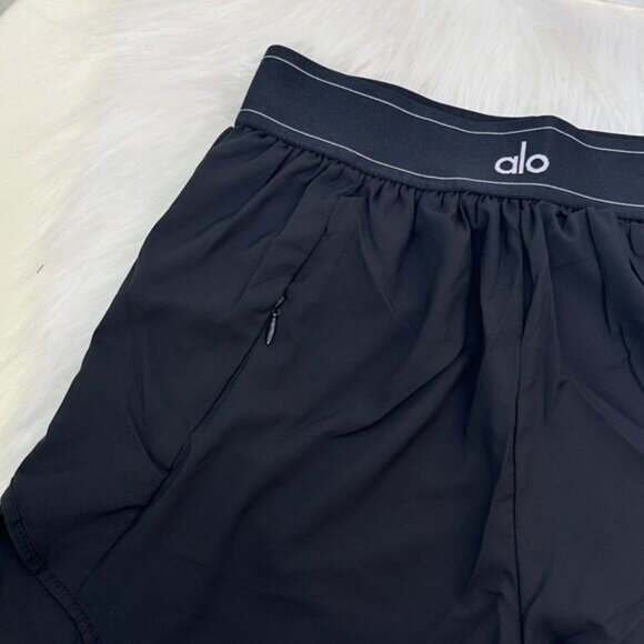Alo Black Double Layer Sports Shorts Women's Size M - Picture 3 of 9